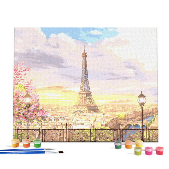아이러브페인팅 DIY캔버스형 그림그리기 40x50cm 에펠탑의 로망