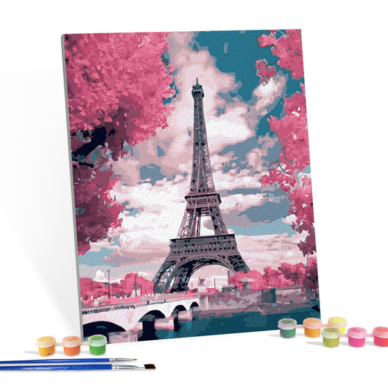 아이러브페인팅 DIY캔버스형 그림그리기 40x50cm 황홀한 에펠탑 풍경
